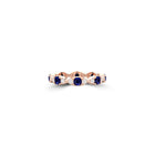Fuster Navette Signature Sapphire and Diamond Ring