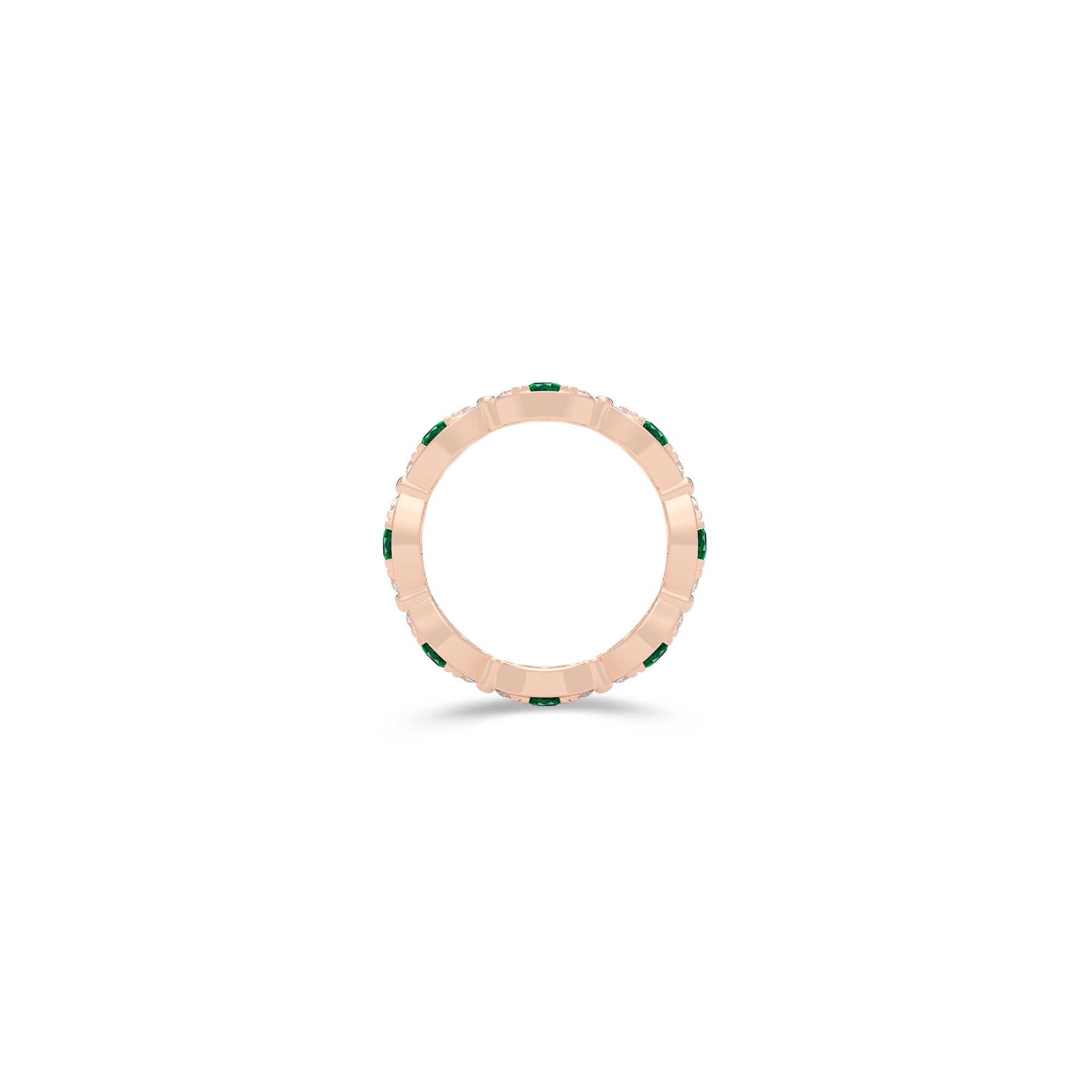 Fuster Navette Signature Emerald and Diamond Ring