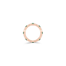 Fuster Navette Signature Emerald and Diamond Ring