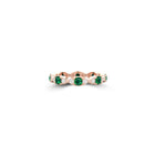 Fuster Navette Signature Emerald and Diamond Ring