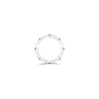 Fuster Navette Signature Aqua Blue Diamond  and Diamond Ring
