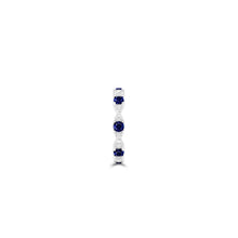 Fuster Navette Signature Sapphire and Diamond Ring