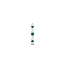Fuster Navette Signature Emerald and Diamond Ring