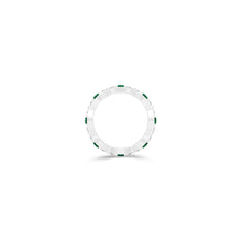 Fuster Navette Signature Emerald and Diamond Ring