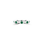 Fuster Navette Signature Emerald and Diamond Ring
