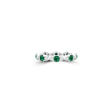 Fuster Navette Signature Emerald and Diamond Ring