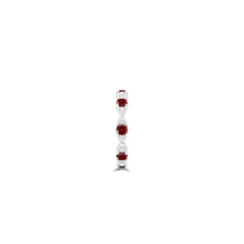 Fuster Navette Signature Ruby and Diamond Ring