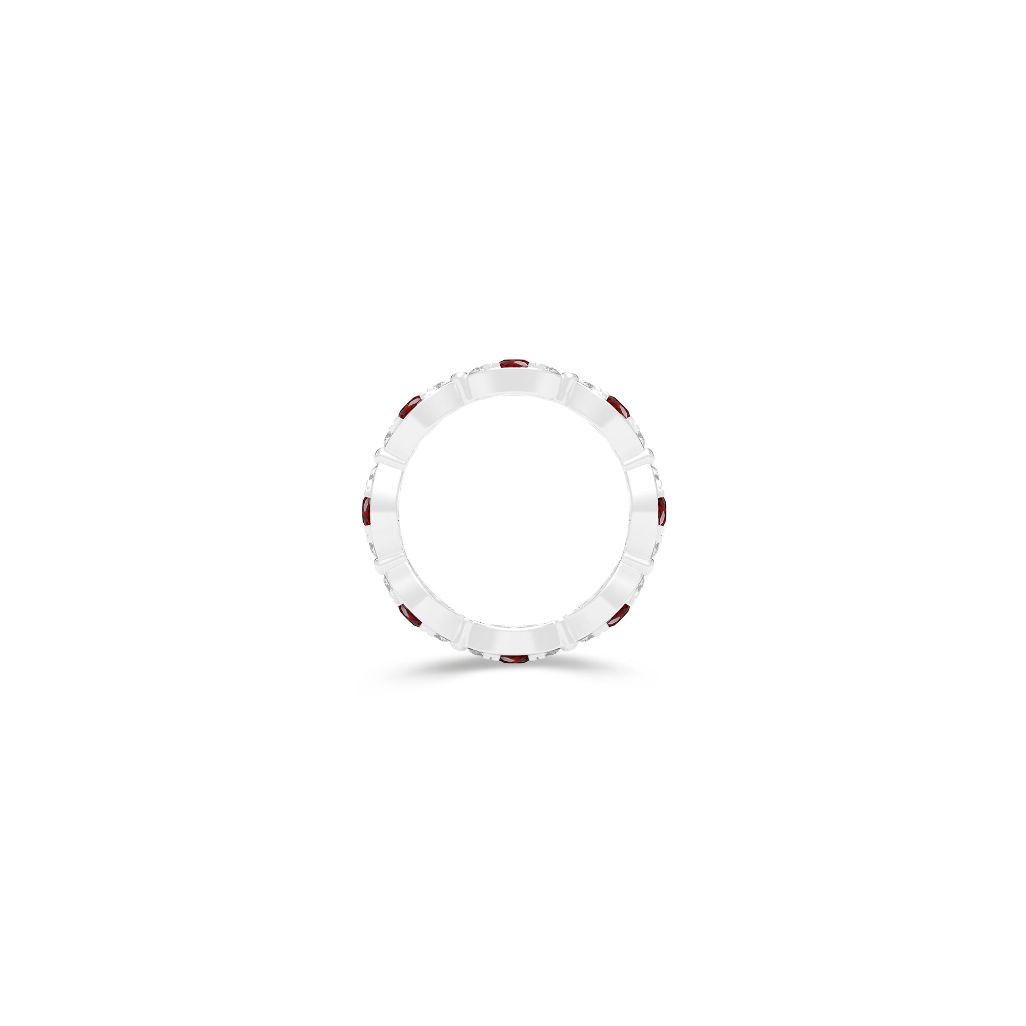 Fuster Navette Signature Ruby and Diamond Ring