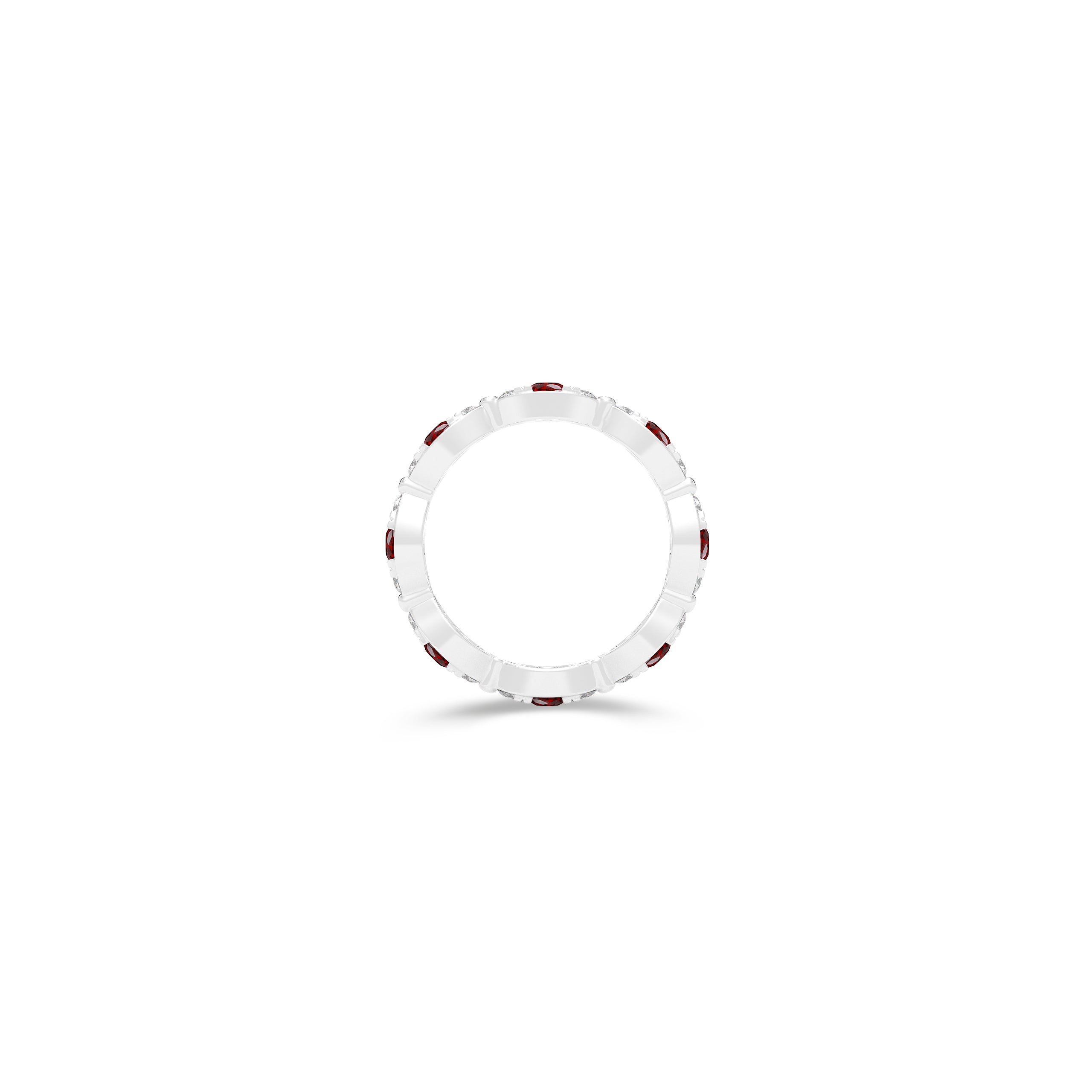 Fuster Navette Signature Ruby and Diamond Ring