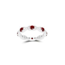 Fuster Navette Signature Ruby and Diamond Ring