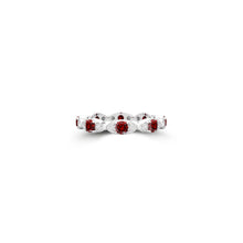 Fuster Navette Signature Ruby and Diamond Ring