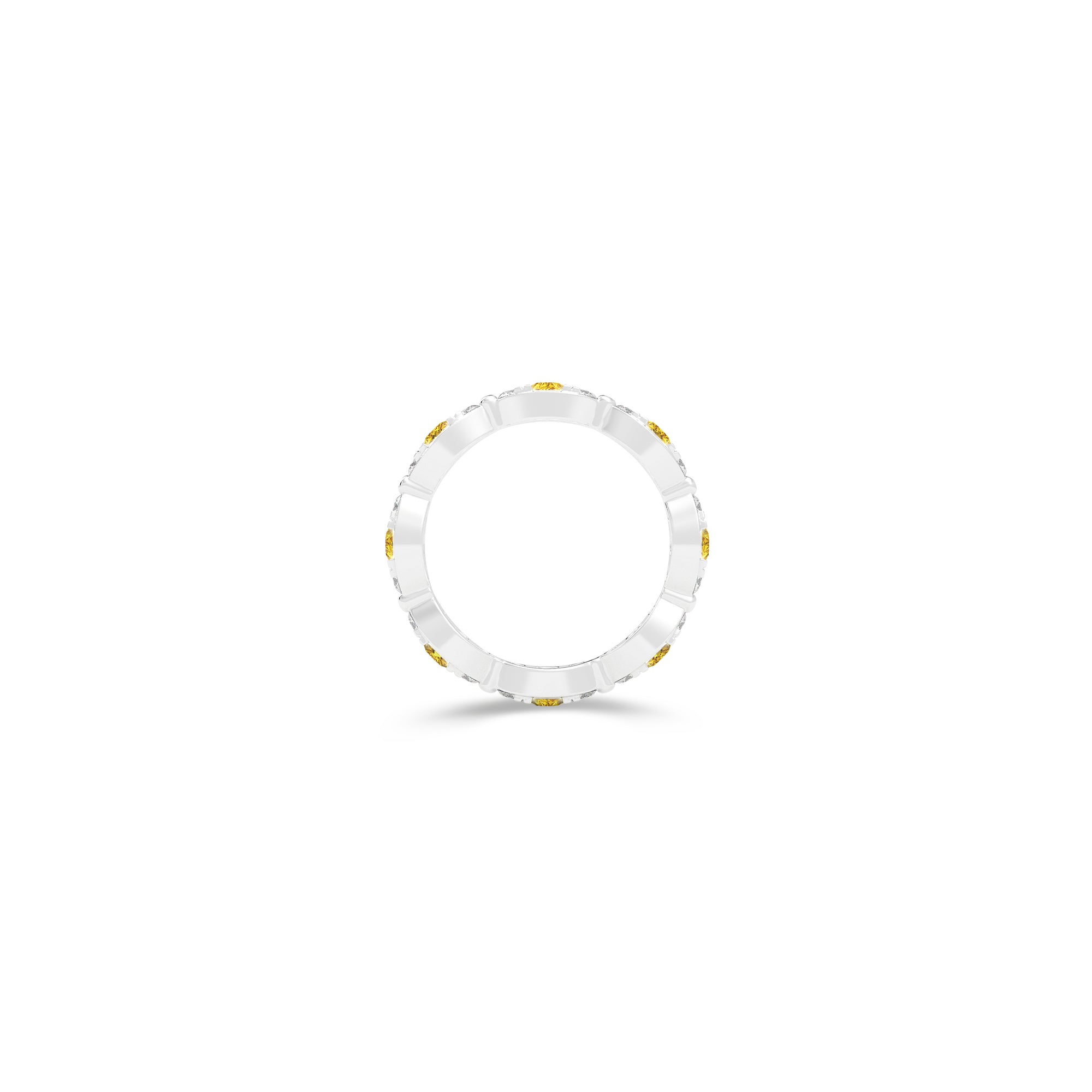Fuster Navette Signature Yellow Diamond  and Diamond Ring