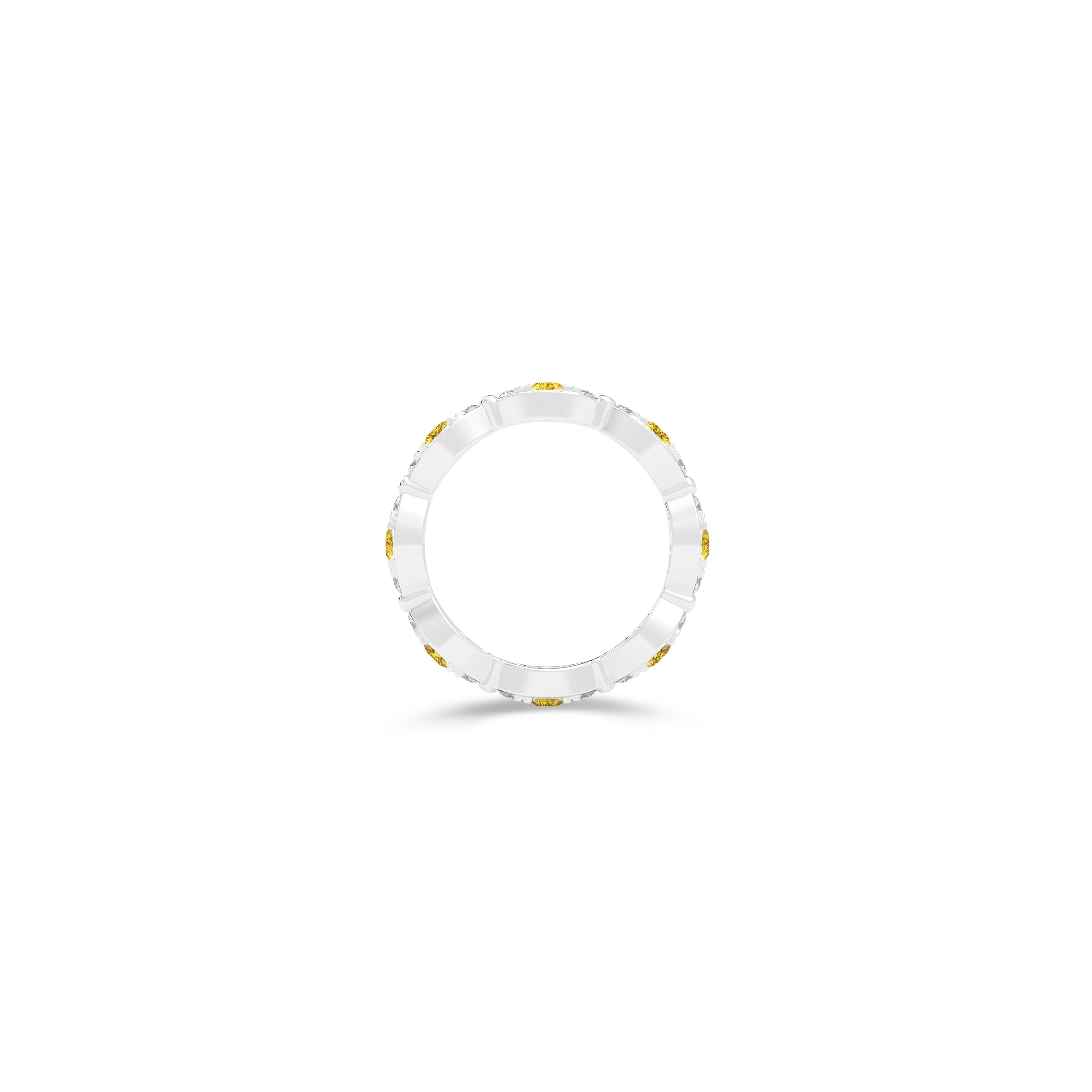 Fuster Navette Signature Yellow Diamond  and Diamond Ring