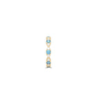 Fuster Navette Signature Aqua Blue Diamond  and Diamond Ring