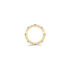 Fuster Navette Signature Aqua Blue Diamond  and Diamond Ring