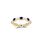 Fuster Navette Signature Sapphire and Diamond Ring
