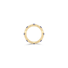 Fuster Navette Signature Sapphire and Diamond Ring