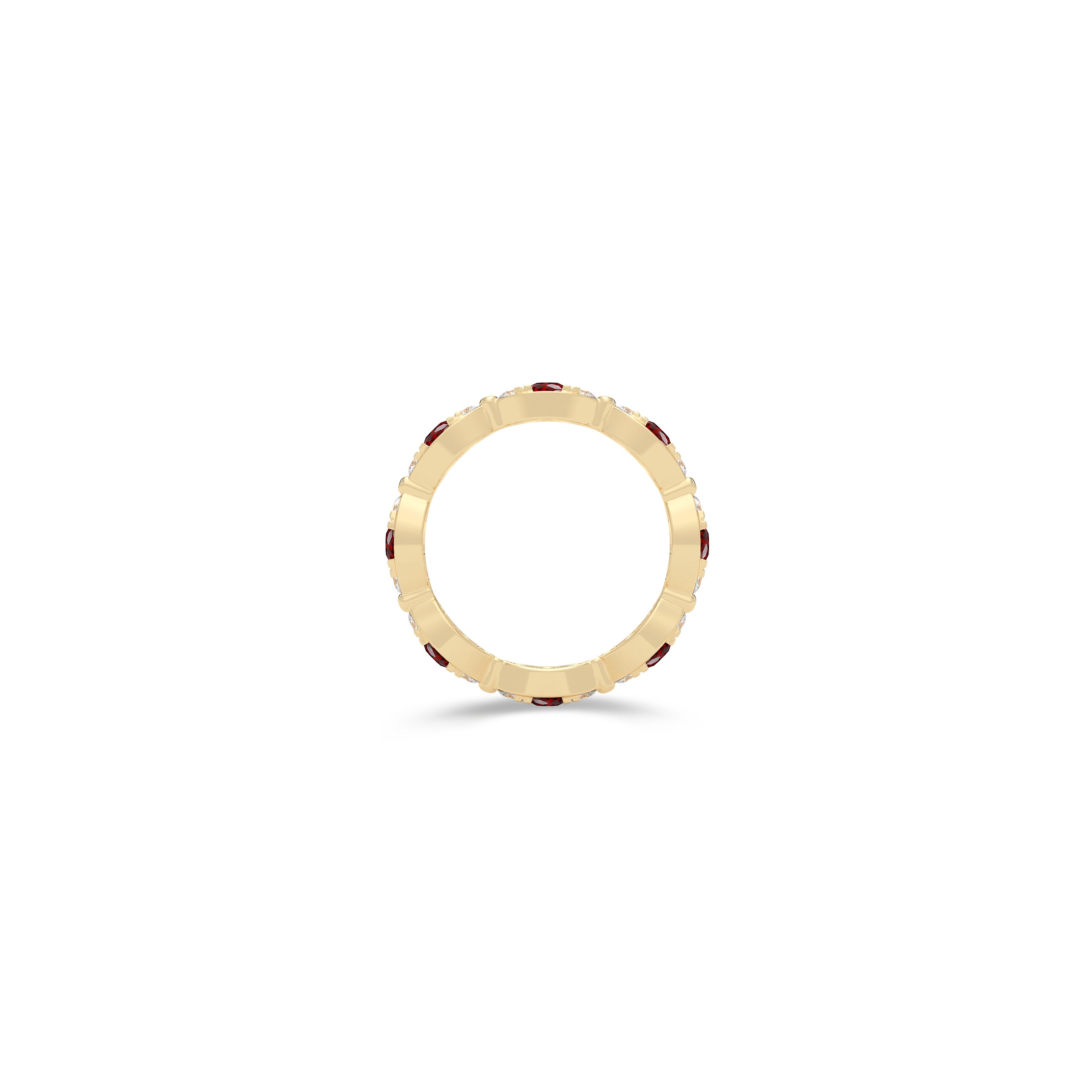 Fuster Navette Signature Ruby and Diamond Ring