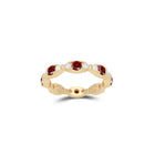 Fuster Navette Signature Ruby and Diamond Ring