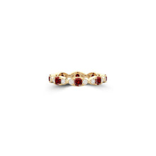 Fuster Navette Signature Ruby and Diamond Ring