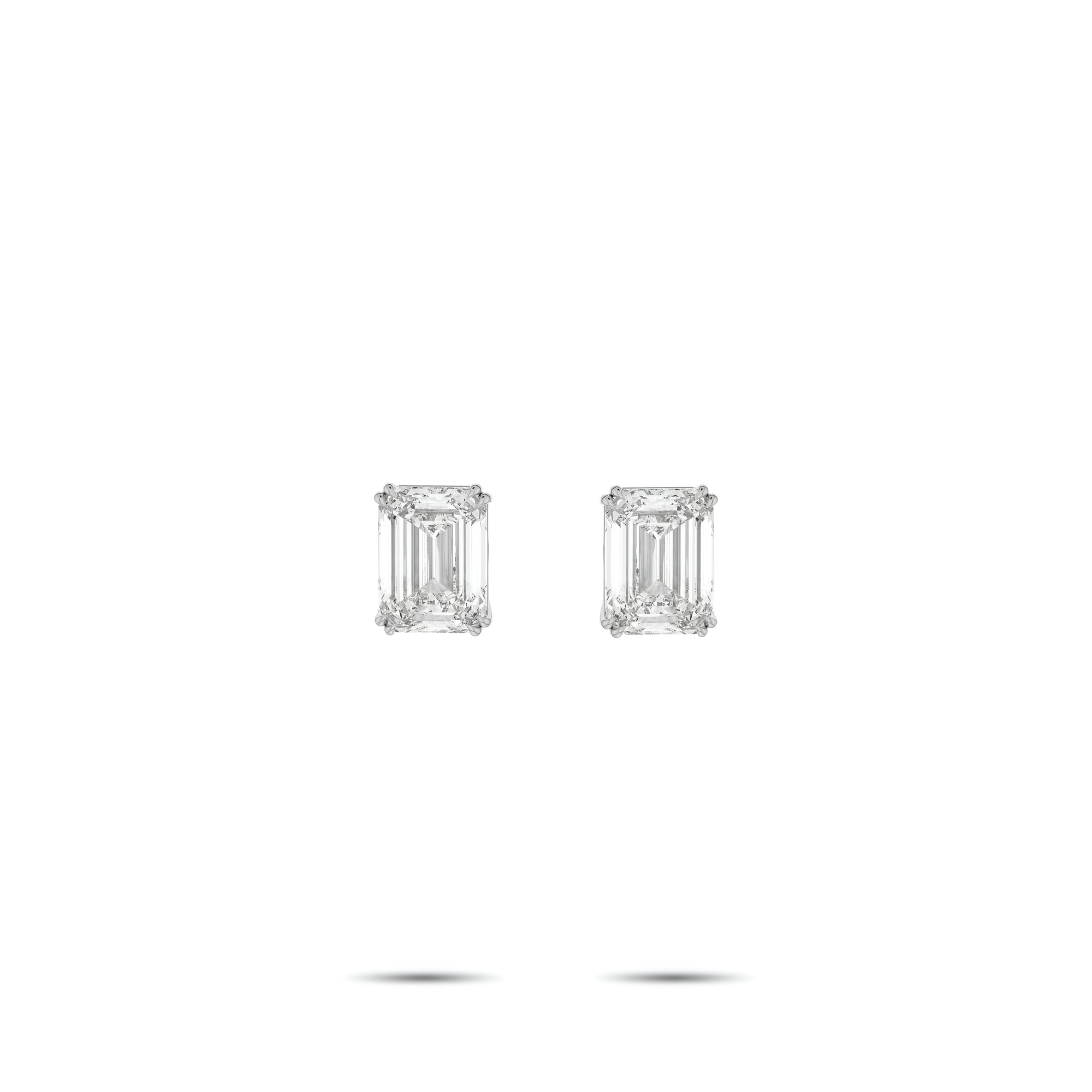 Pendientes clásicos de diamantes y esmeraldas Infinity 