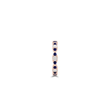 Fuster Navette Signature Diamond and Sapphire Ring