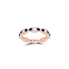Fuster Navette Signature Diamond and Sapphire Ring