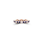 Fuster Navette Signature Diamond and Sapphire Ring