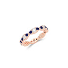 Fuster Navette Signature Diamond and Sapphire Ring