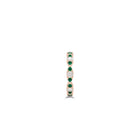 Fuster Navette Signature Diamond and Emerald Ring
