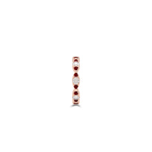 Fuster Navette Signature Diamond and Ruby Ring