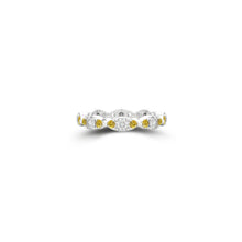 Fuster Navette Signature Diamond  and Yellow Diamond Ring