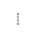 Fuster Navette Signature Diamond and Sapphire Ring