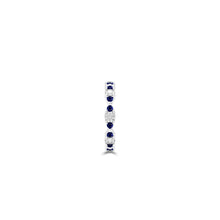 Fuster Navette Signature Diamond and Sapphire Ring