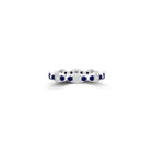Fuster Navette Signature Diamond and Sapphire Ring