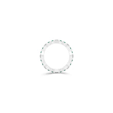 Fuster Navette Signature Diamond and Emerald Ring