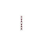Fuster Navette Signature Diamond and Ruby Ring