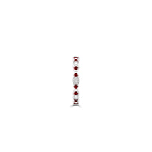 Fuster Navette Signature Diamond and Ruby Ring