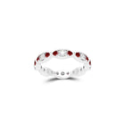 Fuster Navette Signature Diamond and Ruby Ring