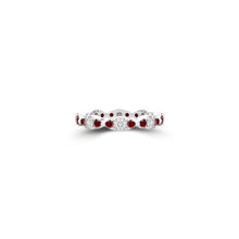 Fuster Navette Signature Diamond and Ruby Ring