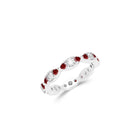 Fuster Navette Signature Diamond and Ruby Ring