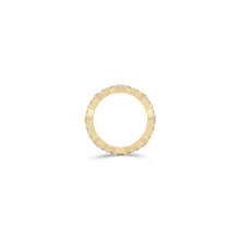 Fuster Navette Signature Diamond and Aqua Blue Diamond Ring