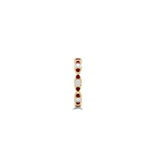 Fuster Navette Signature Diamond and Ruby Ring