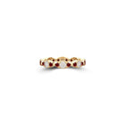 Fuster Navette Signature Diamond and Ruby Ring