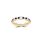 Fuster Navette Signature Diamond and Sapphire Ring