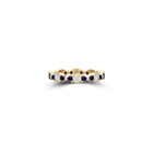 Fuster Navette Signature Diamond and Sapphire Ring