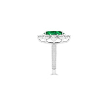 Anastasia's Emerald Oval Cut and Diamond Ring