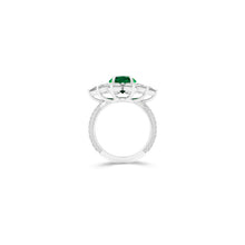 Anastasia's Emerald Oval Cut and Diamond Ring