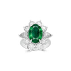 Anastasia's Emerald Oval Cut and Diamond Ring