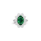 Anastasia's Emerald Oval Cut and Diamond Ring